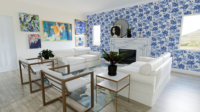 Parlour in Blue